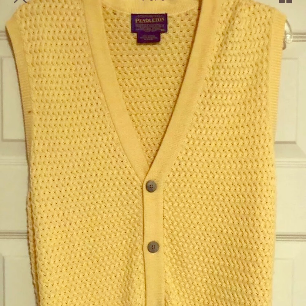 Men’s Pendleton 100% Cotton Cardigan Vest Medium